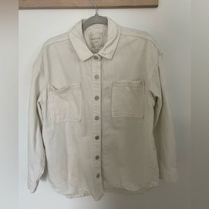 White Jean Shirt Jacket